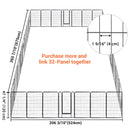 Yescom Heavy Duty Dog Playpen 48" Tall 32-Panel Puppy Pen Metal