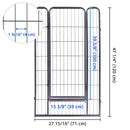 Yescom Heavy Duty Dog Playpen 48" Tall 12-Panel Puppy Pen Metal