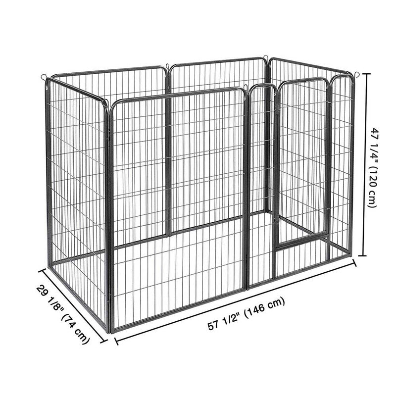 Yescom Heavy Duty Dog Playpen 48" Tall 12-Panel Puppy Pen Metal