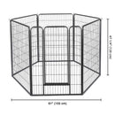 Yescom Heavy Duty Dog Playpen 48" Tall 6-Panel Puppy Pen Metal