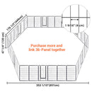Yescom Heavy Duty Dog Playpen 48" Tall 12-Panel Puppy Pen Metal