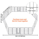 Yescom Heavy Duty Dog Playpen 48" Tall 6-Panel Puppy Pen Metal