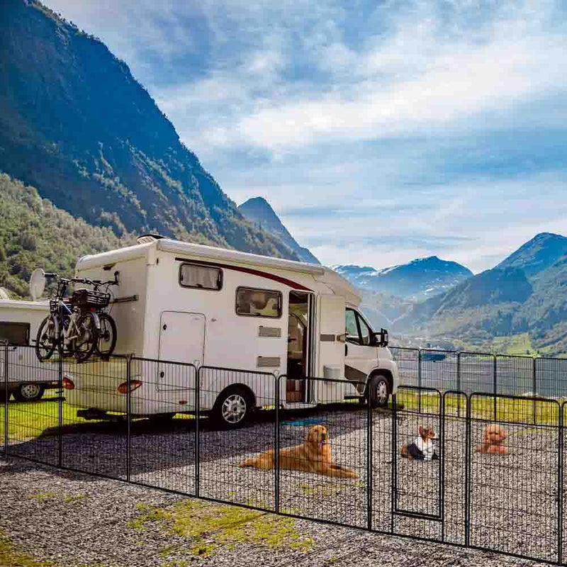 Yescom Heavy Duty Dog Playpen 48" Tall 24-Panel Puppy Pen Metal