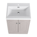 Contemporary Freestanding Bathroom Vanity With Resin Sink & Soft-Close Cabinet Doors by HouseOfZazla