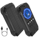 Portable Solar Charger 49800mAh Power Bank External Battery Pack 22.5W PD Fast Charging Built in 4 CablesÊ15W Wireless Charging LED Flashlight for Cam