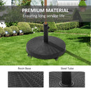 50 lbs. Umbrella Base, 20.5", Round Heavy Duty Umbrella Stand with Wheels for 1.5" or 2" Umbrella Poles, Patio Market Stand for Outdoor, Lawn, Deck, Poolside, Black