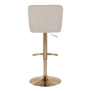 Henry - Contemporary Adjustable Barstool With Swivel With Rounded T Footrest (Set of 2)
