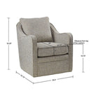 Wide Seat Arm Chair With 360 Degree Rotation by HouseOfZazla