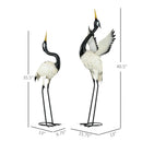 Outsunny Heron Garden Statues Set of 2