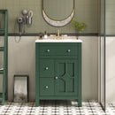 Bathroom Vanity With Basin, Rectangular Cabinet With 2 Drawers And Soft Closing Door by Unique Piece Furniture
