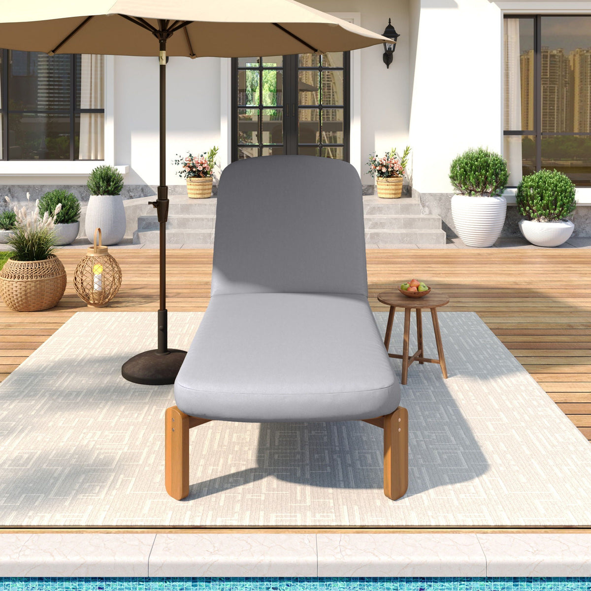 Outdoor Chaise Lounge With Adjustable Backrest, photo 10 of 40