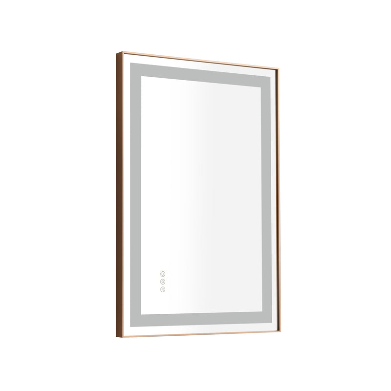 36x24 LED Lighted Bathroom Wall Mounted Mirror with High Lumen+Anti-Fog Separately Control