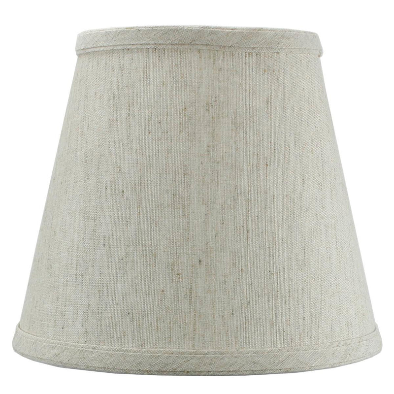 8"W x 7"H Textured Oatmeal Hard Back Lampshade Edison Clip On