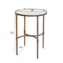 Bedford - Oval Mirror Accent Table - Antique Bronze by HouseOfZazla