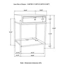 1 Drawer Accent Table With Bottom Shelf - Brown