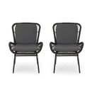 Outdoor Wicker Club Chair With Cushions (Set of 2) by HouseOfZazla