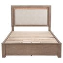 Kenora 56-inch Queen LED Storage Bed Barley Brown