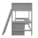 Loft Bed With Shelves With Desk by HouseOfZazla