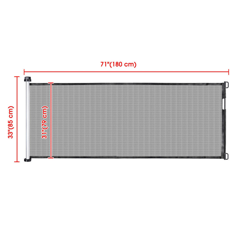 Yescom Retractable Dog Gate for Stairs 71"x33"