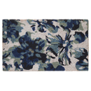 Blue Floral Doormat Durable