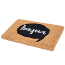 Bonjour Callout Doormat (18" x 30" Thick) Handwoven, Durable FINAL SALE
