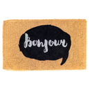 Bonjour Callout Doormat (18" x 30" Thick) Handwoven, Durable FINAL SALE