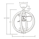 18" Cairns DC Motor Modern Downrod Mount Reversible Ceiling Fan with Lighting and Remote Control