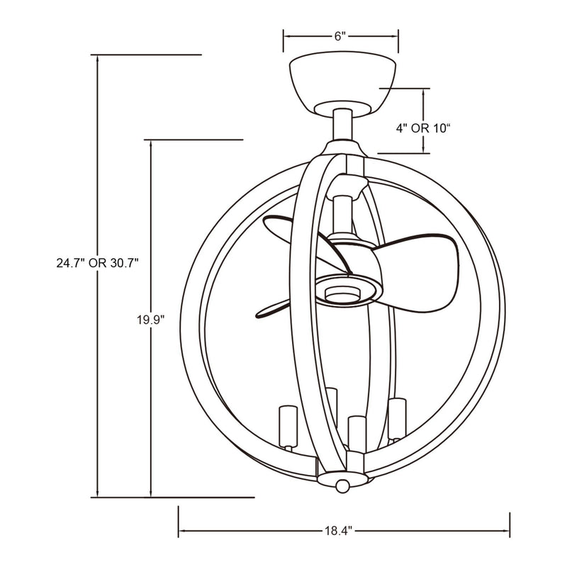 18" Cairns DC Motor Modern Downrod Mount Reversible Ceiling Fan with Lighting and Remote Control