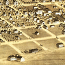 Vintage Map of Saint Johns, Michigan 1868