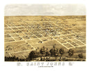 Vintage Map of Saint Johns, Michigan 1868