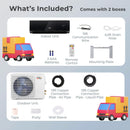 Energy Star Certified 18000 BTU 21 SEER2 208-230V Mini Split Air Conditioner and Heater Black Wifi Enabled by LJGDeals