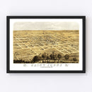 Vintage Map of Saint Johns, Michigan 1868