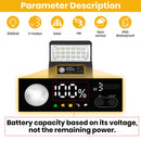 1800W Solar Lights Outdoor Waterproof, 3000K 5700K LED Screen Solar Motion Light with Rain Sensor, 3000LM Solar Street Light Dusk to Dawn