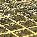Vintage Map of Tecumseh, Michigan 1868