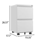 2 Drawer File Cabinet With Lock, Metal Under Desk Rolling Filing Cabinet Fits Letter / Legal / A4 Size For Home Office, Mobile Filing Cabinet by HouseOfZazla