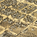 Vintage Map of Wyandotte, Michigan 1896