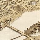 Vintage Map of Appleton, Wisconsin 1867