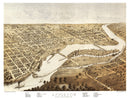 Vintage Map of Appleton, Wisconsin 1867