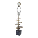 Smoke Agate-Slice Table Lamp with Marble Base