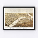 Vintage Map of Appleton, Wisconsin 1867