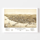 Vintage Map of Bayfield, Wisconsin 1886