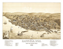 Vintage Map of Bayfield, Wisconsin 1886