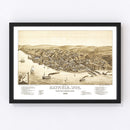 Vintage Map of Bayfield, Wisconsin 1886