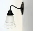 Delicate Floral Heart Frost and Clear With Gold Band by The Lamp Goods