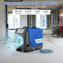 180 PPD Commercial Dehumidifier with Pump Drain Hose and Wheels-Blue by LJGDeals