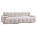 88 in. Cloud 3 Seater Chenille Sofa with Button Tufted Upholstered Couch by HouseOfZazla