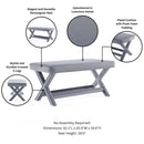 Abigail - Accent Bench With Piped Cushion by HouseOfZazla