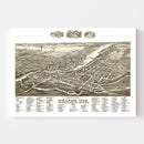 Vintage Map of Beloit, Wisconsin 1890