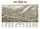 Vintage Map of Beloit, Wisconsin 1890