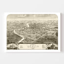 Vintage Map of Berlin, Wisconsin 1867